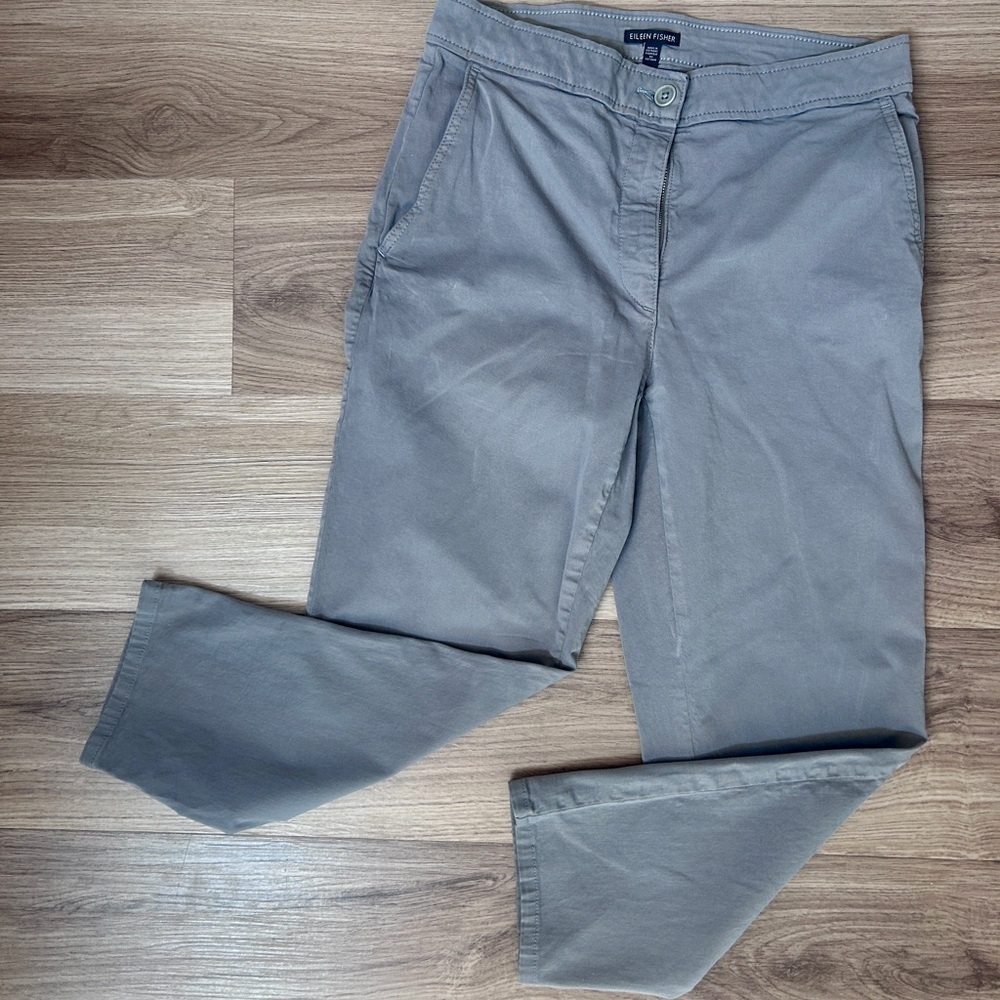 Eileen Fisher Gray Pants Midrise Slim Ankle Size 6